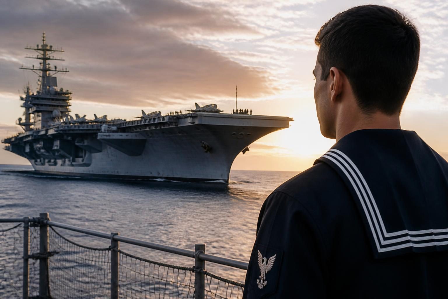 The USS Abraham Lincoln aircraft carrier underway at sea