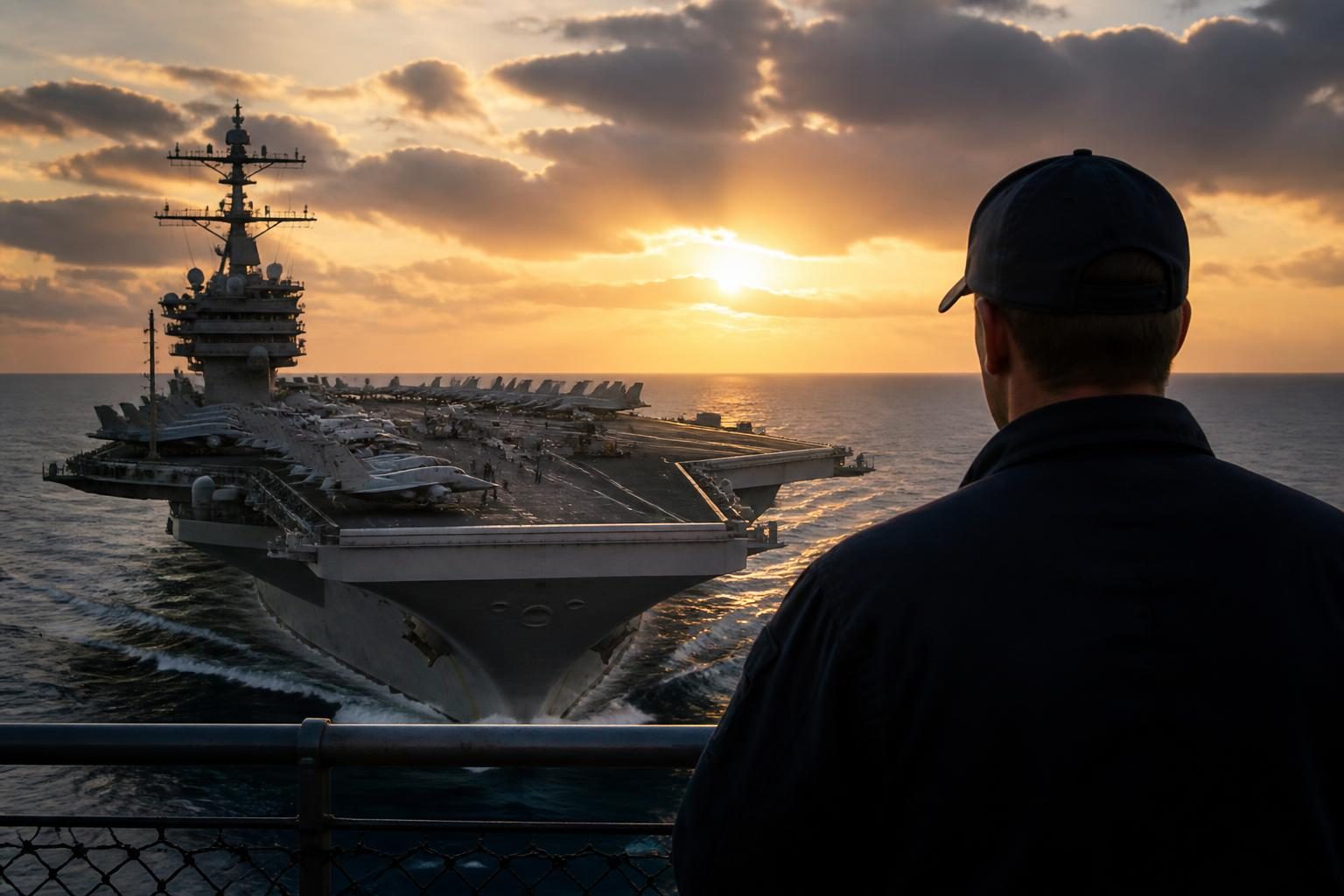 USS Abraham Lincoln aircraft carrier underway during a U.S. Navy deployment