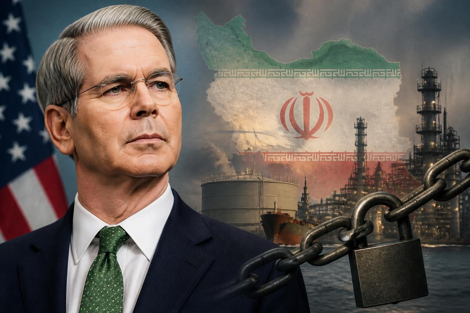 U.S. Treasury Secretary Scott Bessent speaking about Iran sanctions
