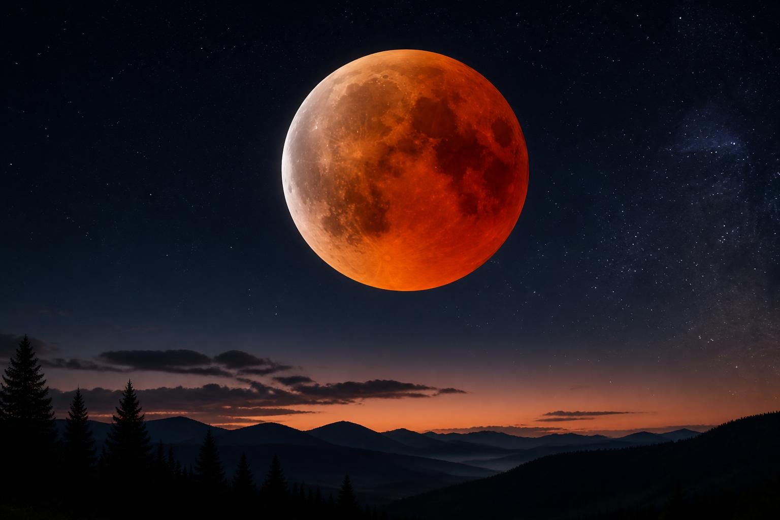 A deep partial lunar eclipse with most of the Moon in Earth’s shadow